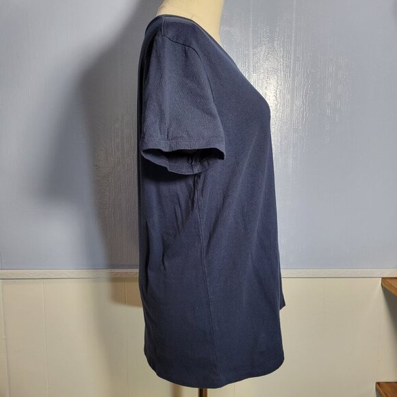 Levi's Large Navy Blue Logo Crew Neck Short Sleeve Summer T-Shirt - Picture 4 of 8